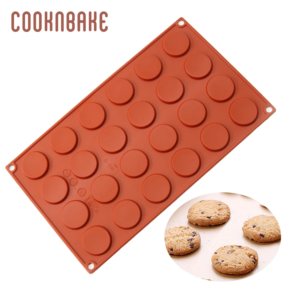 COOKNBAKE силиконовые формы для печенья, печенья, круглые формы для печенья, печенье макарон, инструмент для выпечки конфет, шоколада, льда, формы для выпечки, формы для выпечки, 24 Отверстия