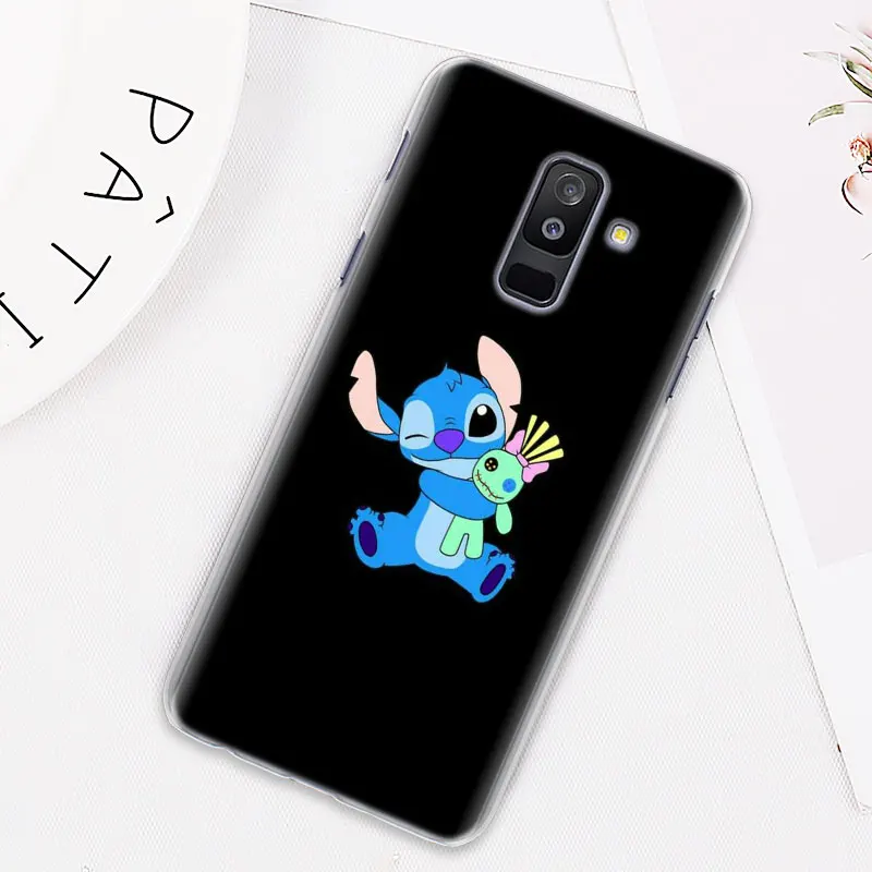 Милый чехол для телефона Lilo Stitch s для samsung Galaxy J4 J6 Plus J8 A40 A50 A60 A70 A80 жесткий чехол из поликарбоната