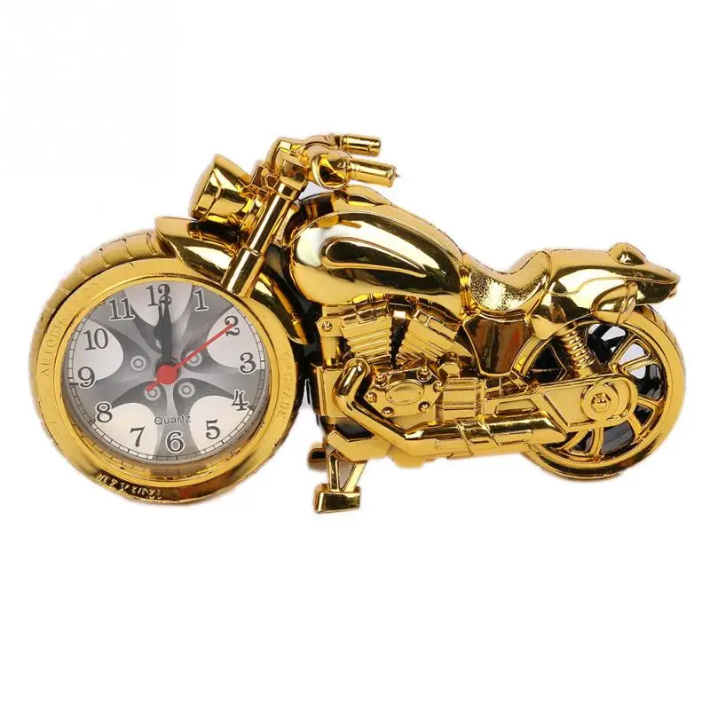 New Style Golden Motorcycle Digital Alarm Clock Desk Clock Motorbike OL