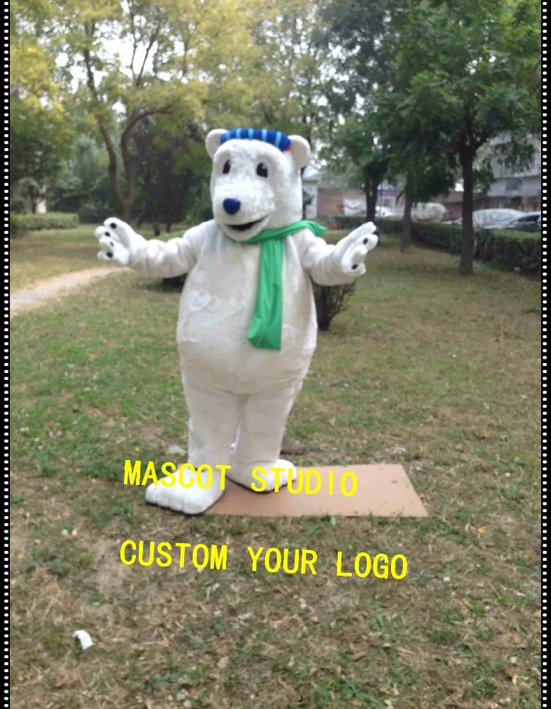 Polar bear костюм талисмана обычай Необычные костюмы аниме косплей комплект Mascotte тема маскарадный карнавальный костюм 41884