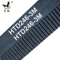 5 шт. 246 HTD3M ремня длина 246 мм ширина 12 мм 82 зубы резиновые замкнутого цикла 246-3M-12 S3M 3 м 12 шкив для ЧПУ