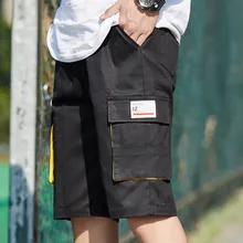 Harajuku повседневные мужские шорты Лето модные брюки карго мужские шорты хлопок работа мужские спортивные фитнес Высокое качество Мужские шорты