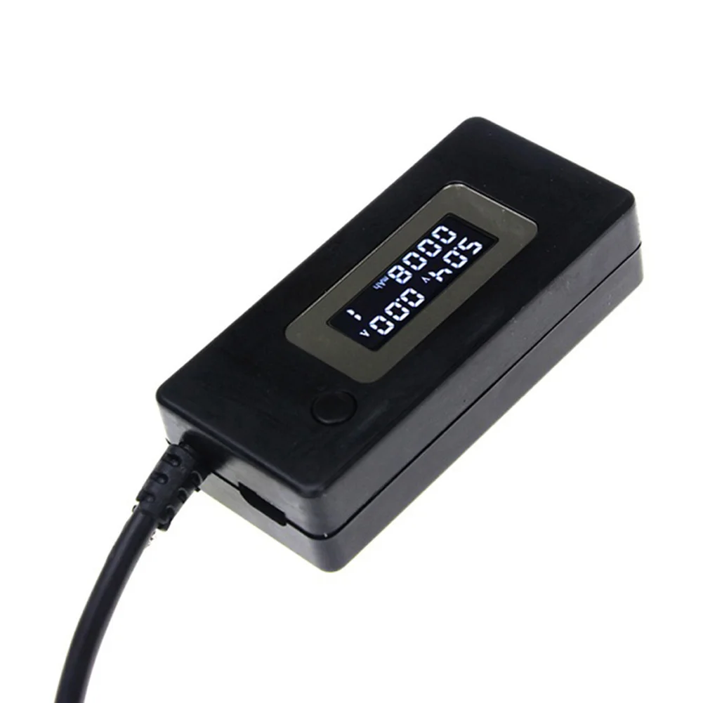Черный ЖК цифровой микро USB детектор тока и напряжения Мобильная мощность