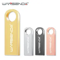 WANSENDA металл USB Flash Drive cle USB флеш-накопитель Водонепроницаемый накопитель 4 GB 8 GB 16 ГБ, 32 ГБ, 64 ГБ Мини-Прыжок Flash Memory Stick