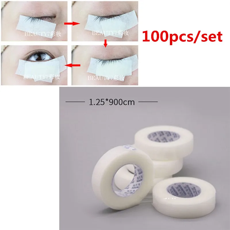 

100pcs 1.25*900cm Medical PE Tape Breathable Eyelid Tapes False Eyelash Extension Eyelashes Makeup Tool Maquiagem Cosmetics Tape