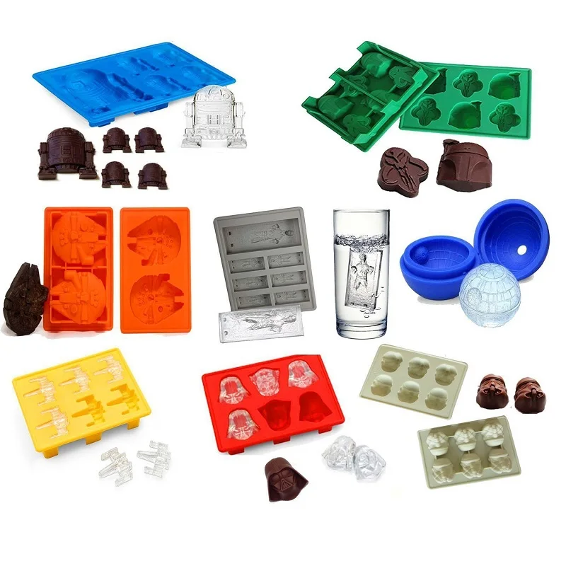 

Creative Super Star Wars Ice Cube Silicone Mold Kitchen Refrigerator Ice Cream Cube Tray Silicone Chocolate Mold Fondant Tool