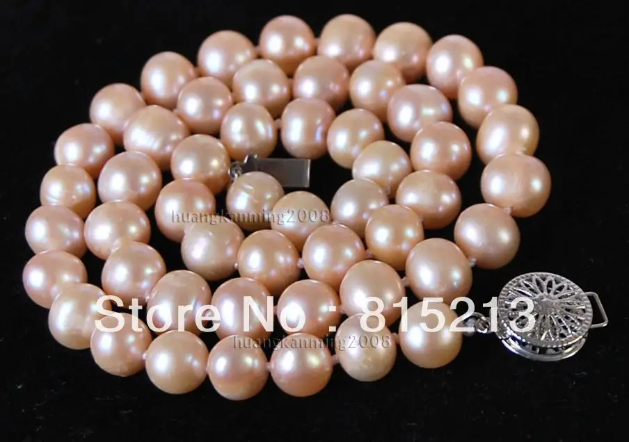 

ddh00148 8-9MM Pink Akoya Cultured Pearl necklace 14K GP Clasp