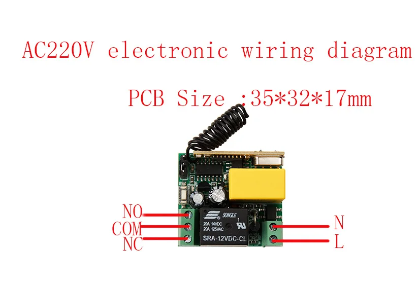 AC220V 1CH 10A RF беспроводной пульт дистанционного управления реле системы безопасности Гаражные ворота электрические двери жалюзи