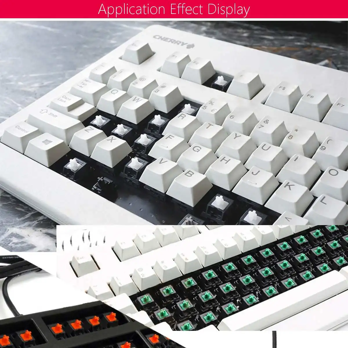 10 шт. Cherry MX Gateron SMD RGB механическая клавиатура переключатель 3 Pin колпачки зеленый переключатель замена клавиатуры Пробник Тестер Комплект