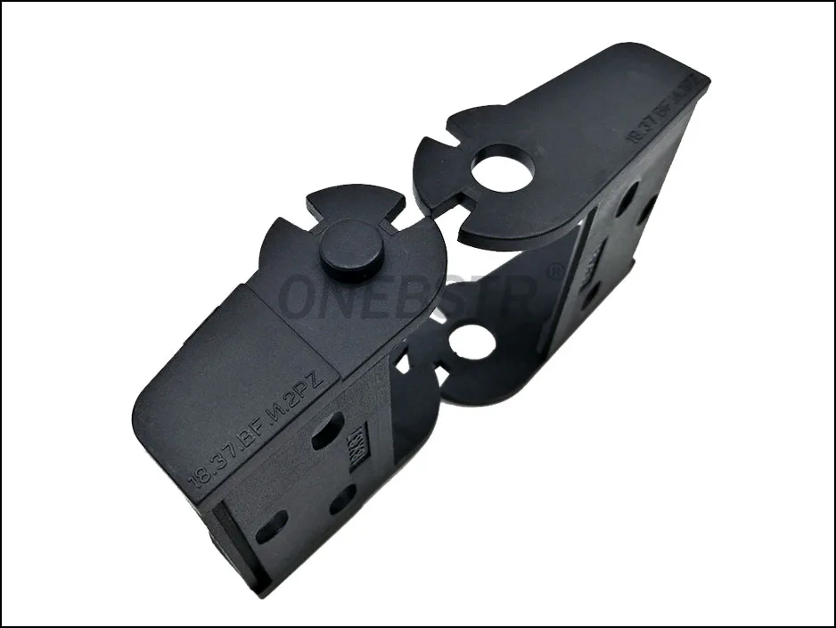 JFLO 1 Pair of 18x37mm Semi Closed Inside Opening Drag Chain Fitting End Connectors Joints Plastic Towline Cable Wire Carrier 7