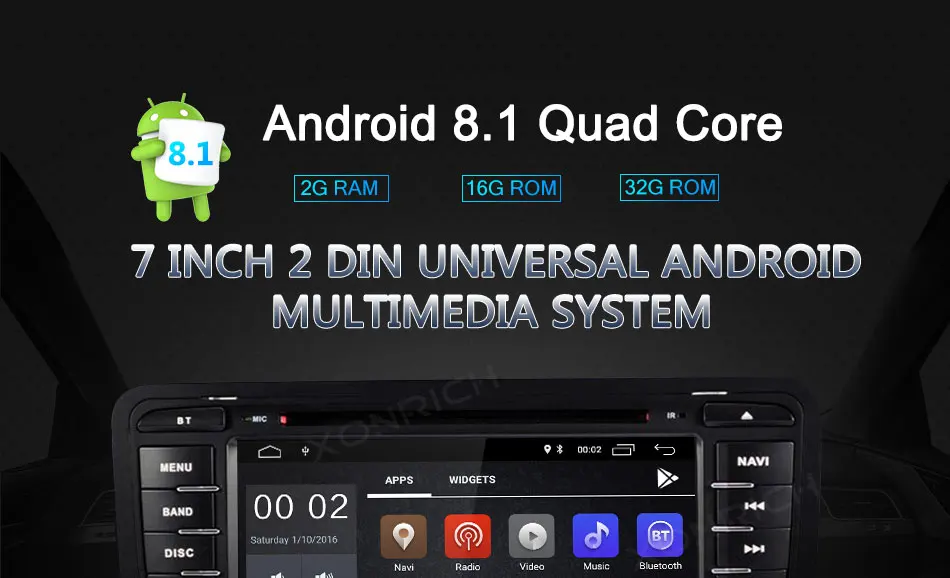 Clearance 2 din Android 8.1 Car DVD Player Head unit For Audi A3 8P S3 RS3 2003 2004 2005 2006 2007 2008 2009 2010 2011 Radio Multimedia 0