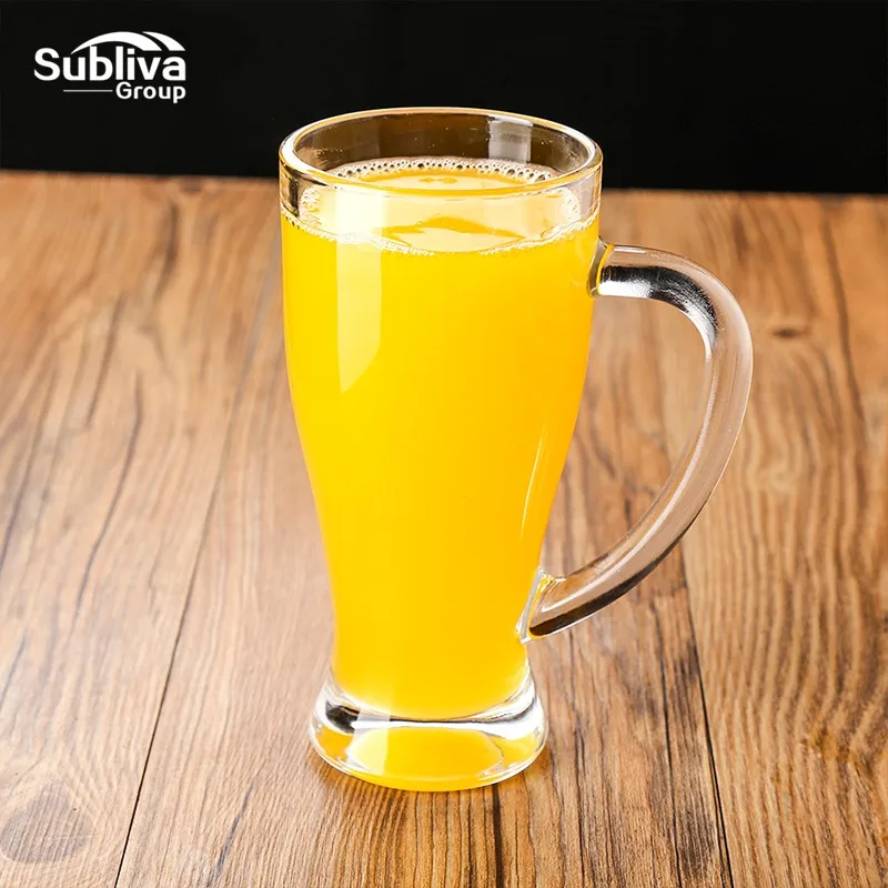 

Transparent 450ml Drinkware Coffee Cups Tea Set Mugs Beer Drink Office Mug Glass Cup Simple style