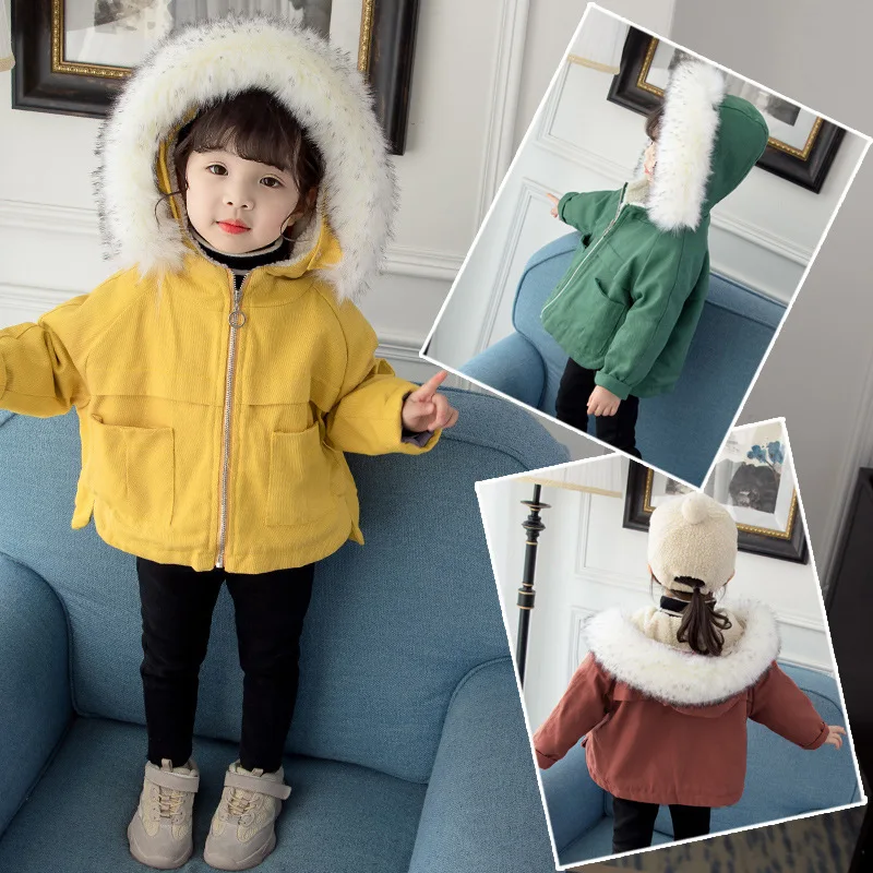

New Baby Girls Jacket 2018 Winter Jackets Coat Kids Cotton Warm Outerwear Children Thicken Hooded Clothes Toddler Girls Clothing