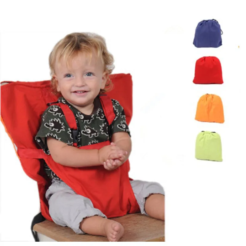 Baby Portable Seat Travel Foldable Baby Dining Lunch Chair Infant Feeding Seat Safety Belt Washable High Chair Harness Baby Care