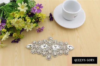 

Free Shipping Crystal Rhinestone Applique Beaded Trim for Wedding Bridal Sash,Headband and Shoe/Wholesale Bulk