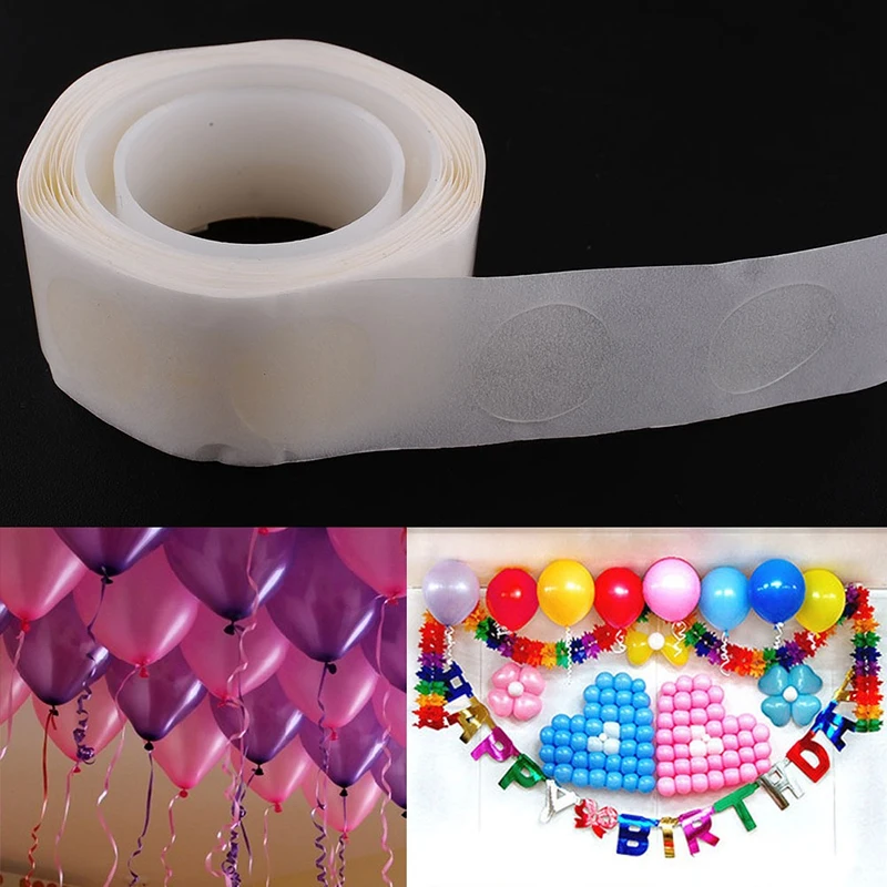 2 Roll 200 dots 10mm Double Sided Adhesive Tape Balloon Stickers