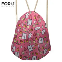 FORUDESIGNS/Мультяшные розовые дизайнерские женские сумки на шнурке для медсестры, повседневные Рюкзаки для путешествий, сумки для девочек, сумки для женщин, сумка