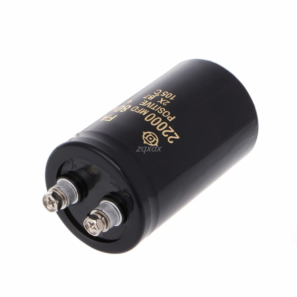 22000uF 80V Electrolytic Screw Capacitor Audio Amp Power Supply 50x80mm