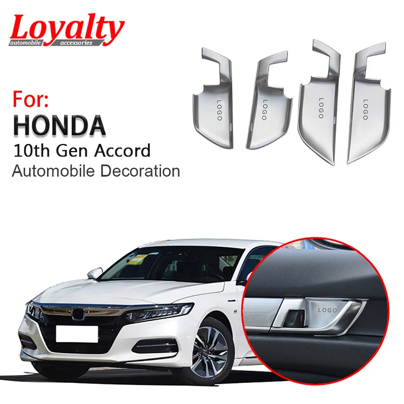 Loyalty for Honda 10th Gen Accord 2018 2019 Interior Door Handle Bowl Trim Cover Matte ABS Decoration Car Accessories | Автомобили и
