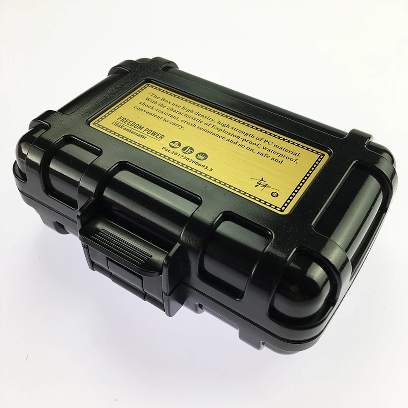 

New Arrival JiFENG Black Waterproof Tool Box Lighter Box Multifunction Portable Travel Case Cigarette Cigar Case
