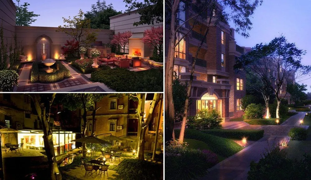 Luz do Jardim ao ar Dc12v 24 v Lâmpadas Led Gramado Luz Paisagem 9 w 110 v 220 v à Prova d' Água Livre Branco Morno Spike Caminho Luzes Led 16 landscape spot lighting