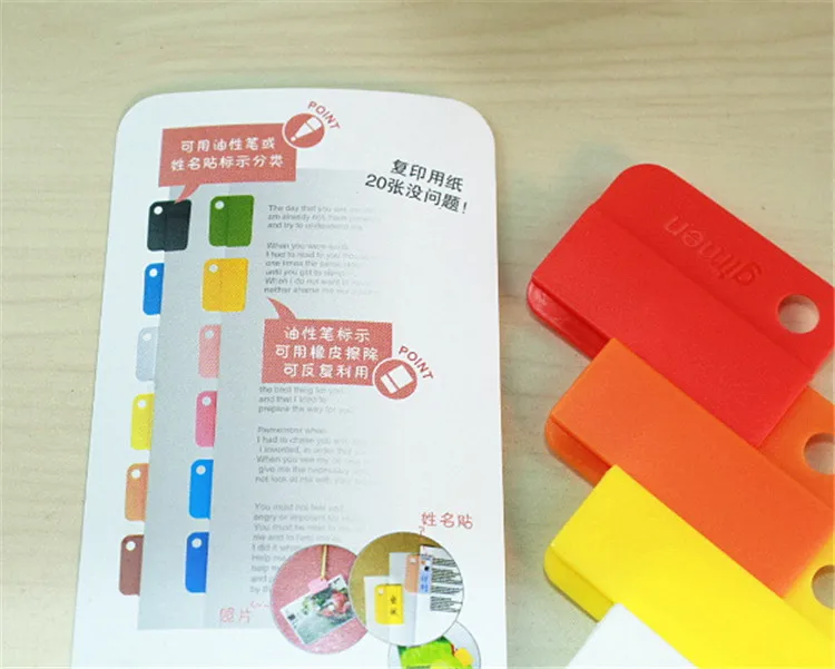 400 sets notebook Memo Clip Creative Stationery Easy Clips colored