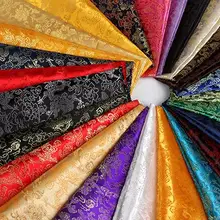 50 см* 90 см низкая плотность китайская парча ткань-дракон дизайн-полиэстер ткань-90 см ширина