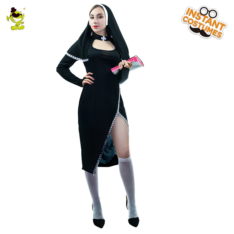 

Adult Ladies Sexy Naughty Nun Religion Hen Party Fancy Dress Costume