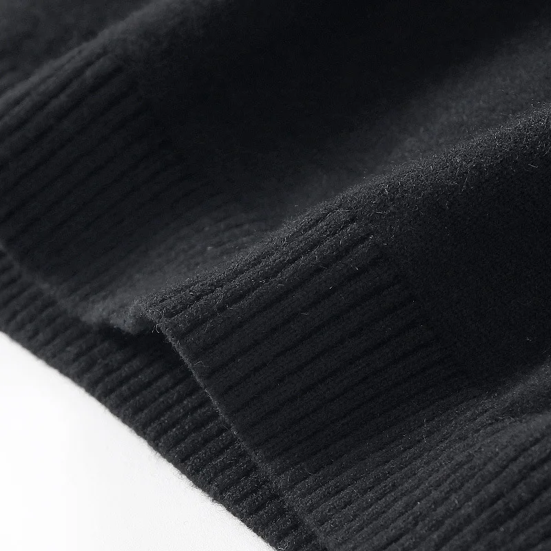 Spring of 2019 The Same Dili Reba Black Angel Pattern Embroidered Knitted Sweater Round Collar Black Sweater Trend O-Neck Spring of 2019 The Same Dili Reba Black Angel Pattern Embroidered Knitted Sweater Round Collar Black Sweater Trend O-Neck