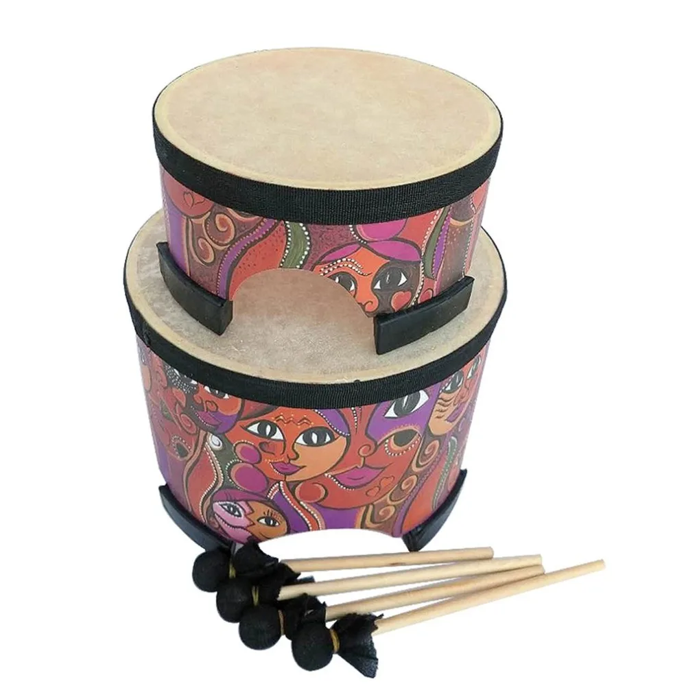 8 Inch 10 Inch Professional Cowhide Drum Djembe Drum Bongo Wooden Sound Musical Instrument Art ABS Barrel PVC Skin Hand Drum