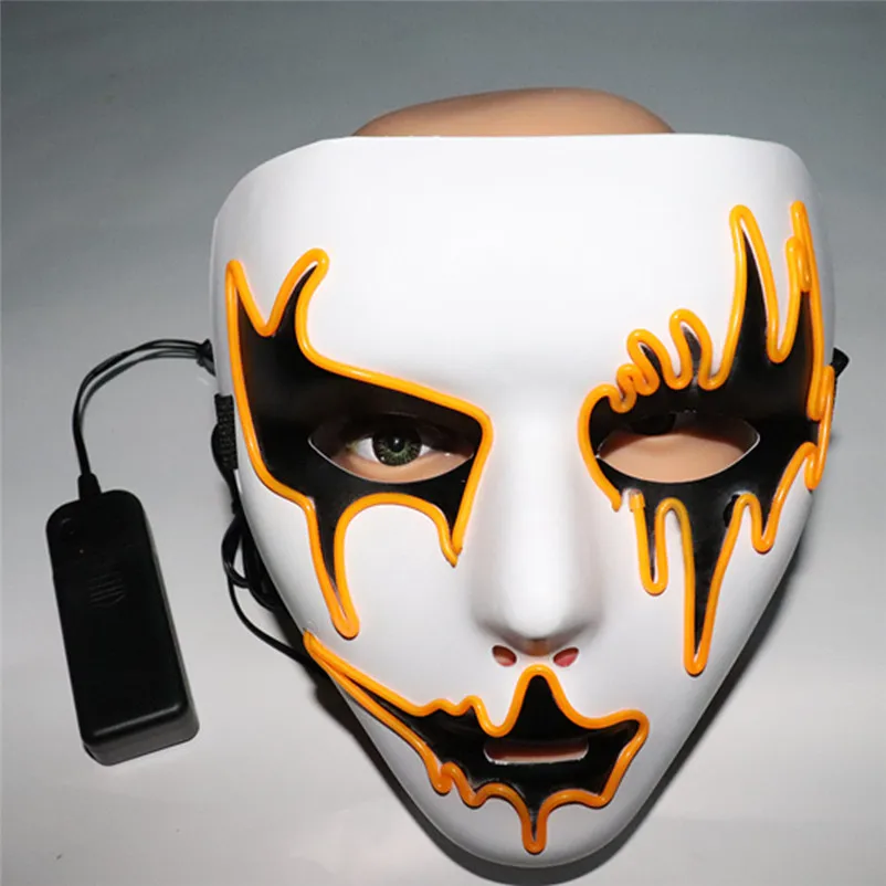 Mask halloween Party Sound Reactive LED Mask Dance Rave Light Up Adjustable Mask Rave Adults maskeren dropshipping S18#N (11)