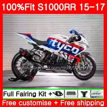 Injeção Corpo branco brilhante Para BMW S1000R S 1000RR S1000 R S 1000 RR 91SH10 S1000RR 15 16 17 S1000 RR 2015 2016 2017 Carenagens