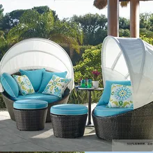 Новое прибытие сад патио плетеная уличная кушетка