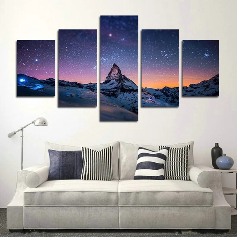 

Modern Canvas Painting 5 Pieces Forest Wonderland Valley View Posters And Prints Unframed Wall Art Wall Pictures For Living Room