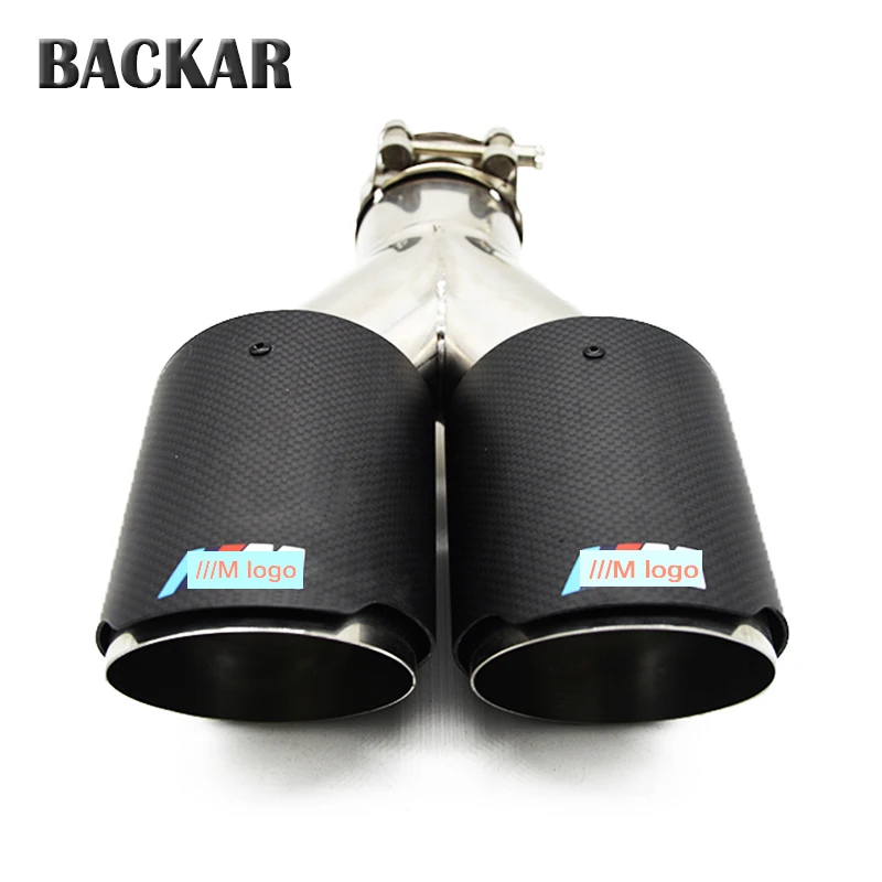 

Backar Car Akrapovic Carbon Twin Outlet Exhaust Muffler Pipe For BMW F30 F20 E87E81 1 3 5 7 X Z Series M Performance Accessories