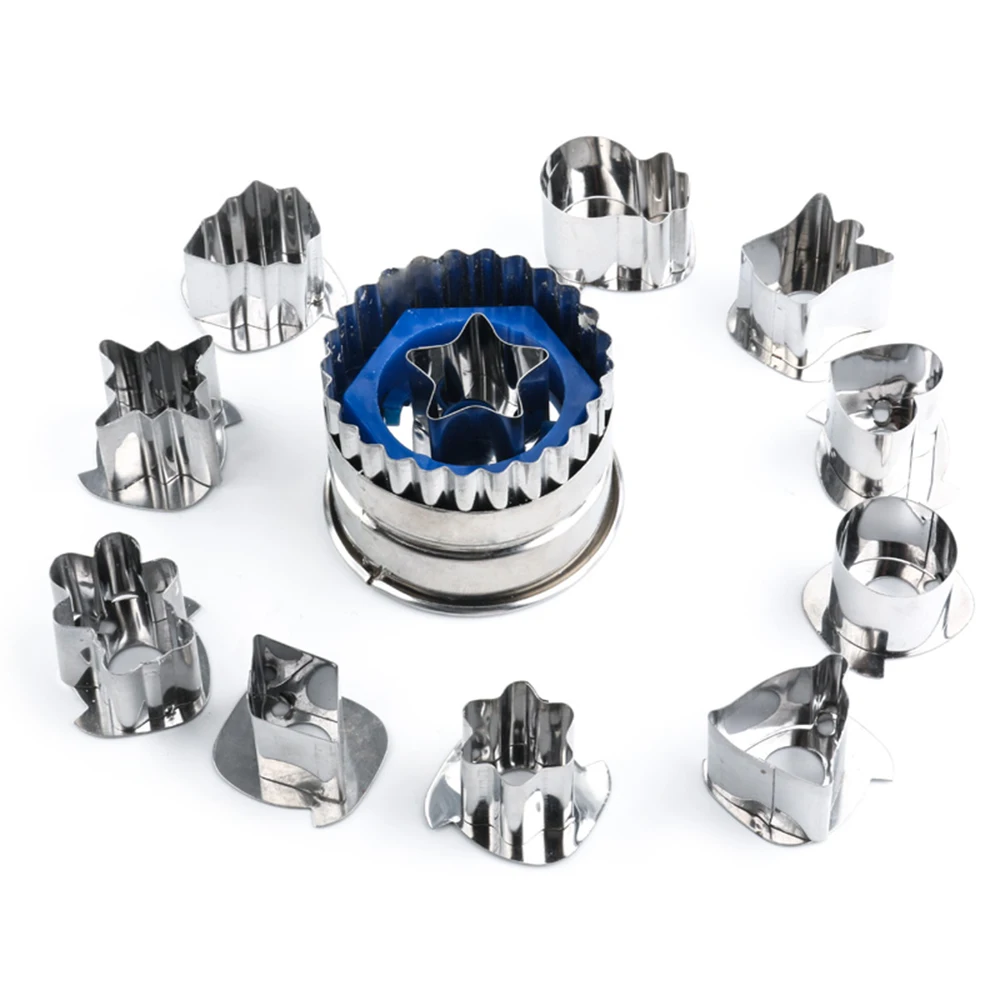 10Pcs/Set Sandwich Stainless Steel Cake Cookie Biscuit Mould DIY