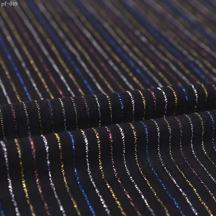 Спандекс блестящая ткань блестящая полоска футболка модное платье футболка яркий металлик Джерси ткань