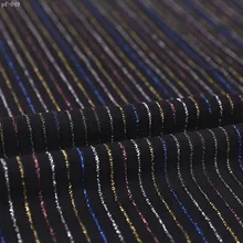 Спандекс блестящая ткань блестящая полоска футболка модное платье футболка яркий металлик Джерси ткань