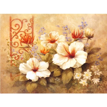 

Frameless pictures Painting By Numbers DIY Digital Oil Painting On canvas Romantic 50x65cm Elegant chrysanthemu Home decoration