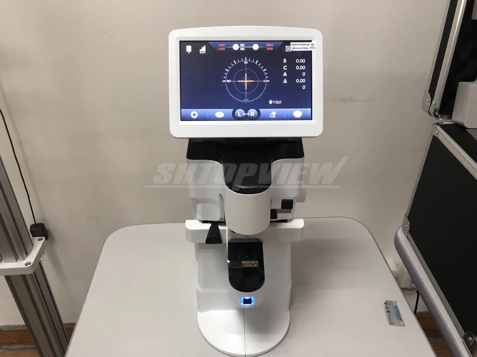 D910 новейший цифровой автоматический lensmeter lensometer Focimeter цветной сенсорный экран металлические тестовые части