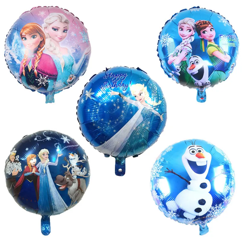 

Free Shipping 5Pcs Ice snow Queen Elsa Balloon Princess Foil Balloons Happy Birthday Party Decorations Kids Gifts Toys Wholesal