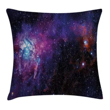 

Galaxy Cotton Linen Throw Pillow Cushion Cover, Starry Night Nebula Cloud Celestial Theme Image Space Decorations Art Print, Dec