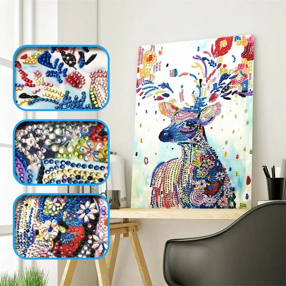 

DIY Diamond Painting Cartoon Animals Special Shaped Diamond Mosaic Home Decoration Diamond Embroidery Handmade Gift For Kids Q4