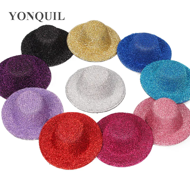 2&quot/5Cm Glitter Party Hats With Hairpins Kawaii Headwear Mini Top Baby Handwork Material 10 Colors can be Choose 100Pcs/Lot | Аксессуары