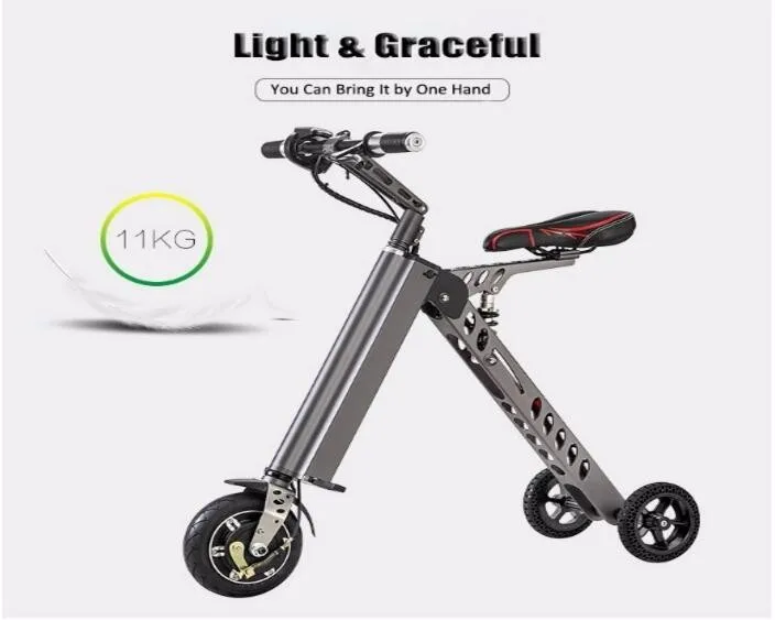 Top 3 Wheel Foldable Electric Scooter Portable Mobility folding electric bike lithium battery bicycle electric bicycle 7