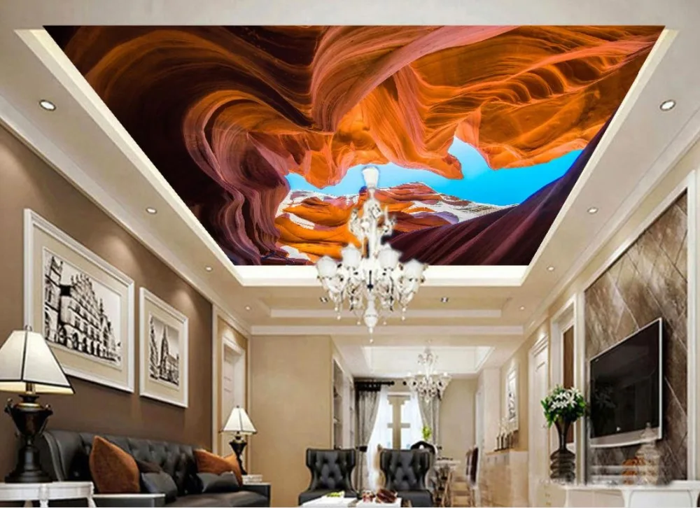 Avoir Images Sound Absorbing Panel Ceiling Murals Wallpaper Rock Landscape 3d dernière par
