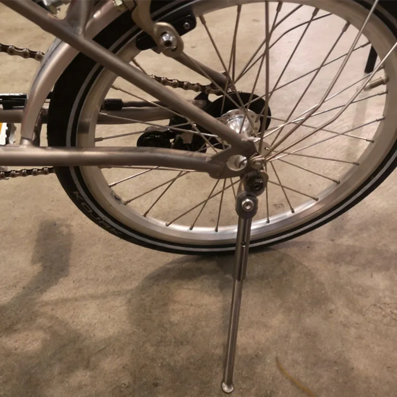 Clearance MUQZI Mountain Highway Fold Bicycle Titanium Alloy Tripod Side Branch Foot Support 1