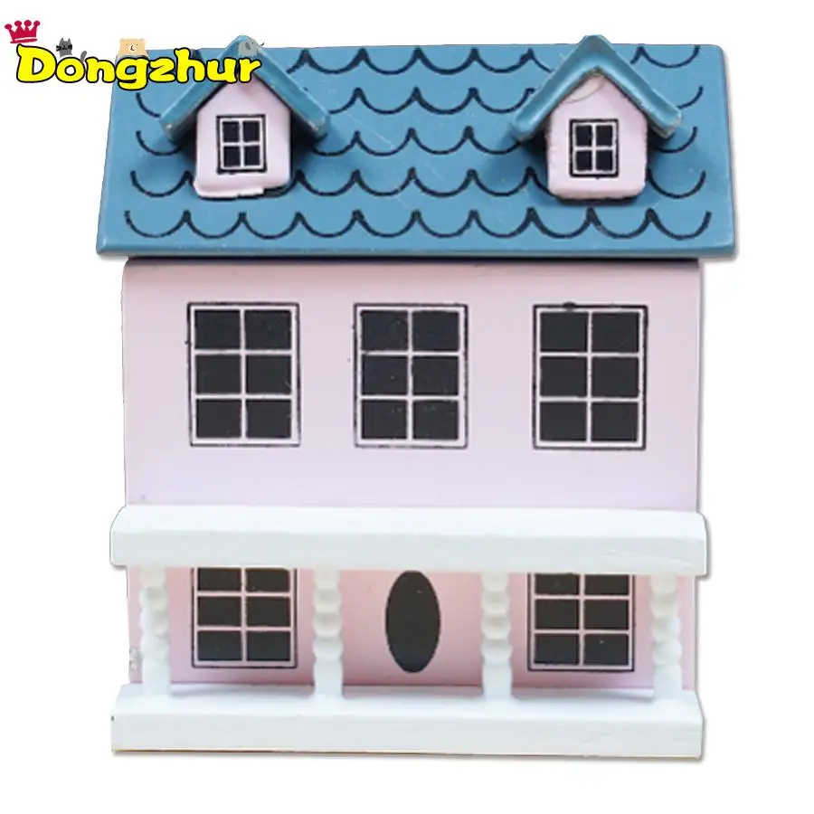 

Dongzhur New House Model Mini 1:12 Accessories For Doll Play Green Light Top Villa