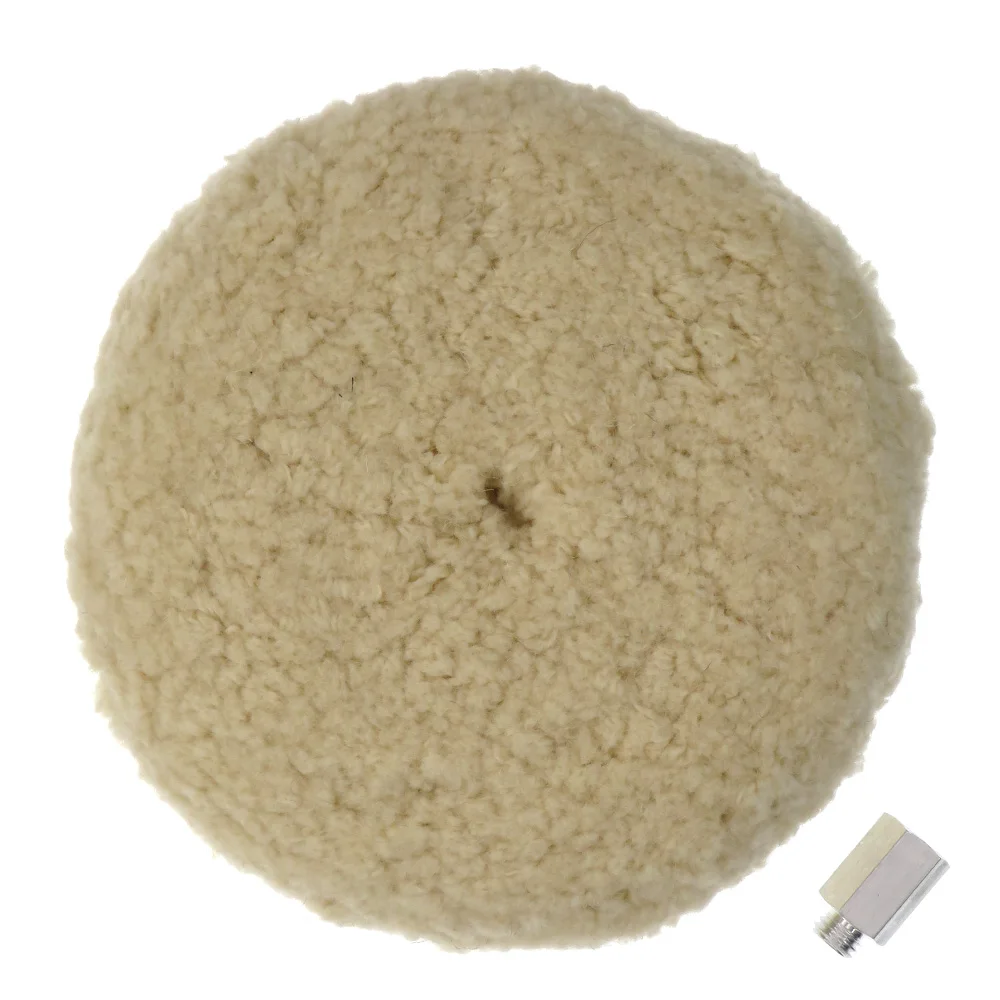

8 Inch Double Side Wool Polishing Pad Buffing pad with 5/8" Bolt 4-ply 100% Wool (Pack of 1)