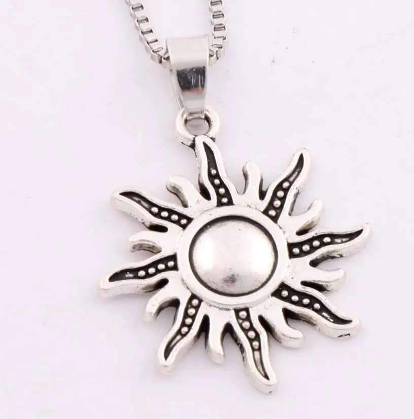 Buy Shining Sun Pendant Necklaces 24 inches Chains